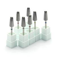 Fresas de carburo de 2.35mm multi-grano para uñas, para pulir puntas de uñas acrílicas, limpiar cutículas, eliminar gel, desobstruir y para nail art, fresas de diamante