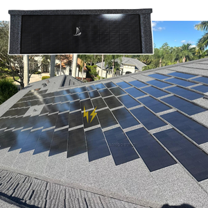 독일에 청정 에너지 태양광 지붕 시트 일체형 태양 전지판 스톤 코팅 태양광 지붕 타일 수출 - Product Image 2