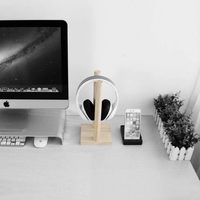 Support pour casque en bois, présentoir pour casque, accessoires pour table de jeu