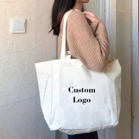 Sacs fourre-tout en toile de coton écologiques de grande taille en gros, avec logo personnalisé imprimé en sérigraphie et poignées en corde colorées pour la promotion