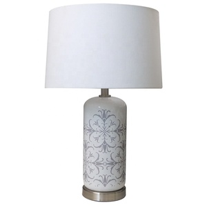 हाथ से पेंट पुष्प पैटर्न चीनी मिट्टी टेबल लैंप होटल के कमरे बेडसाइड दीपक कमरे में रहने वाले सोफे कैबिनेट सजावटी टेबल लैंप - Product Image 1