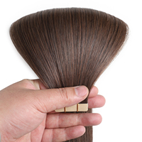 Extensions de cheveux à bandes adhésives en PU, double épaisseur, longues 18-22 pouces, blond platine et blond cendré, sans colle, sans dommages, style DIY, qualité supérieure