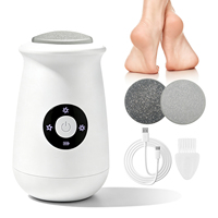 Appareil électrique rechargeable et portable pour éliminer les callosités des pieds, étanche, avec tête de ponçage au sable de quartz, pour talons fendillés et soins à domicile