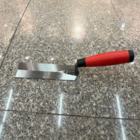 Ensemble de 6 truelles de maçonnerie de qualité industrielle professionnelle en acier inoxydable, kit de truelles à jointer les briques, poignée ergonomique à prise souple