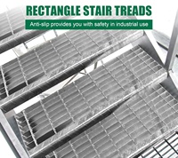 Marches d'escalier en métal pour extérieur, résistantes au glissement, en acier galvanisé/carbone, résistantes à l'eau et au feu, durables