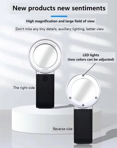 Loupe portative portative avec lumière LED Matériau ABS à double lentille optique HD haute puissance - Product Image 2