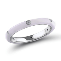 Offre Spéciale : Bagues KYRA0920 en laiton plaqué platine avec zircon, motifs de mode, émail coloré, petites pierres ovales en grappe pour femme