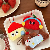 Pendentif broche en peluche mignon, créatif et amusant pour sac à dos de fille, vente en gros