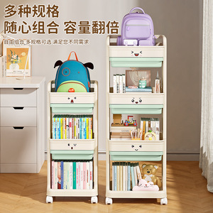 Plastic Storage Cart 4 Layers Drawer Style With Wheels For Toy And Book Organization - Product Image 4