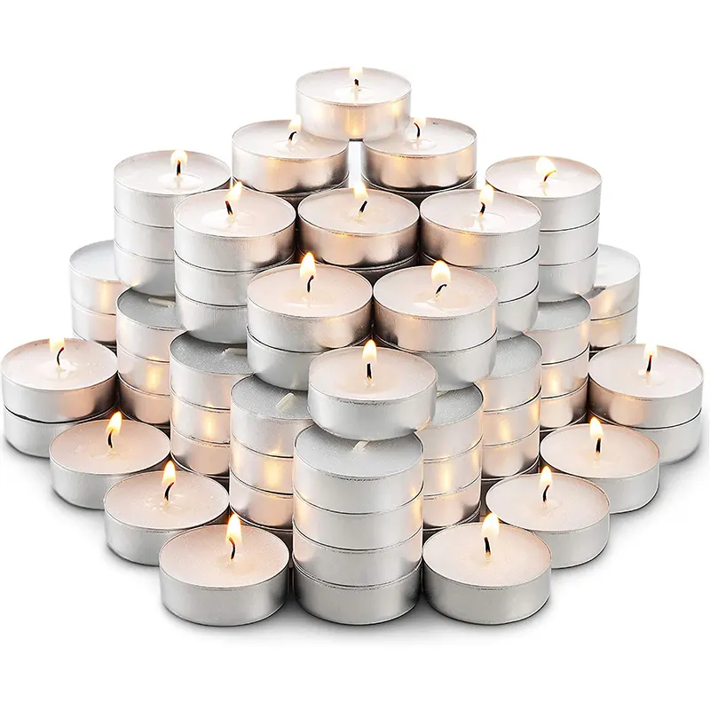 Dubai pazarı için beyaz Tealight mum 12g/şoför Plats/ Teelichte/ Theelichten