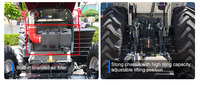 Tracteur agricole compact LANSU 2RM diesel 15 CV avec chargeur frontal, charrue, herse et cultivateur – Haute productivité, transmission par engrenages