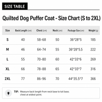 Manteau d'hiver pour chien extra épais et rembourré, veste isolante en Fiberfill, vêtements matelassés en coton confortables pour chiens de petite, moyenne et grande taille
