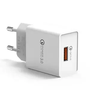 USB快速充电器18w充电站便携式壁式USB手机快速充电器