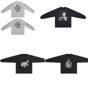 2025 новые высококачественные мужские модные футболки с графическим рисунком уличная одежда винтажные 100% хлопковые рубашки оверсайз с уникальным принтом оптовая продажа одежды - Product Image 2