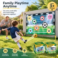 Kit d'entraînement de football pour enfants, idéal pour garçons de 6 à 12 ans, avec but et filet de cible pour l'extérieur
