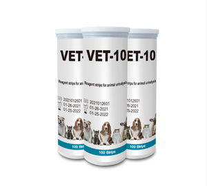 Vente chaude 10 en 1 vétérinaire chien chat pH leucocytes protéines sanguines bandelettes de test d'<span class=keywords><strong>urine</strong></span> pour animaux de compagnie VET-10 - Product Image 1