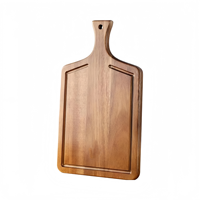 Planche à découper en bois d'acacia de qualité supérieure, vente en gros, poignée en fibre solide, accessoires de cuisine pour la viande et la charcuterie, rectangle, 2,0 cm, durable