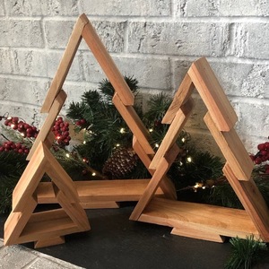 Wooden Christmas <b>Tree</b> <b>Ornaments</b> Medium 4-6 In Height Handicraft Decorations For Home Festive Display - Product Image 3