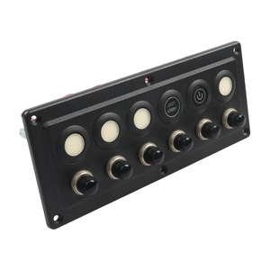 Panneau de commutation à 6 voies avec voyants lumineux pour système électrique de camping-car et bateau avec protection contre les surcharges - Product Image 3