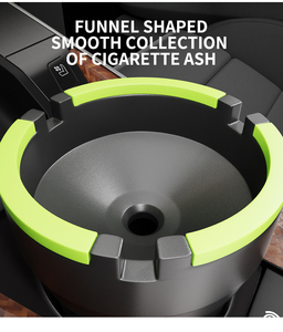 Accesorios para Auto, Cenicero con Tapa Negra Fluorescente, Nuevo Modelo Universal AC-806F de Plástico, Estilo Moderno - Product Image 6