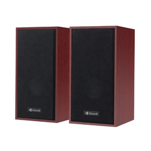Kisonli T-003 Haut-parleur en bois 2.0 Haut-parleur <span class=keywords><strong>portable</strong></span> <span class=keywords><strong>pour</strong></span> <span class=keywords><strong>ordinateur</strong></span> <span class=keywords><strong>portable</strong></span> avec USB 2.0 et prise jack 3,5 mm - Product Image 1