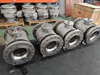 Vanne à boisseau sphérique pneumatique sanitaire résistante à la corrosion, 3 voies, classe 400LB, classe 900LB, entièrement en acier inoxydable 316L