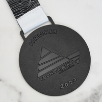 Médaille personnalisée en alliage de zinc moulé sous pression, émail souple, finition électrolytique colorée, pour sportifs, marathon, trail, ultra course
