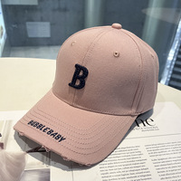 Estilo coreano Ins gorra de béisbol Unisex 3D bordado terciopelo tela carta pato sombrilla Primavera Verano Internet celebridad moda