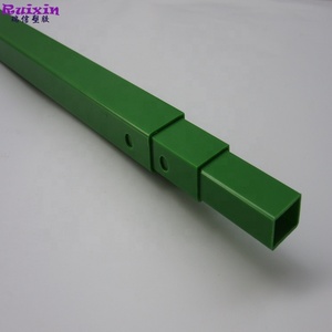 أنبوب بلاستيكي مربع عالي الجودة من البي في سي الأخضر 22×16 مم، أنبوب صلب بسطح أملس بسعر المصنع، قطع مخصص وتشكيل بالبثق عالي الجودة - Product Image 2
