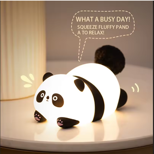 ไฟกลางคืนซิลิโคนรูปแพนด้า, โคมไฟ LED สัมผัสนุ่มนวลน่ารักพร้อมระบบควบคุมเซ็นเซอร์อัจฉริยะ, ของตกแต่งห้องเด็กและห้องนั่งเล่นแบบพกพาสำหรับเด็ก - Product Image 3