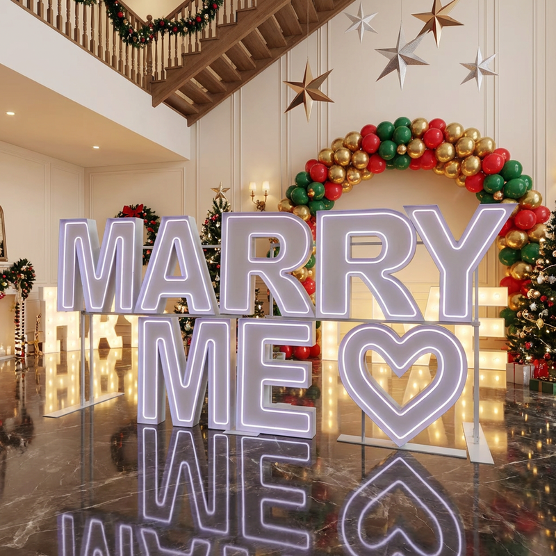 Love U Mom LED Marquee Letters