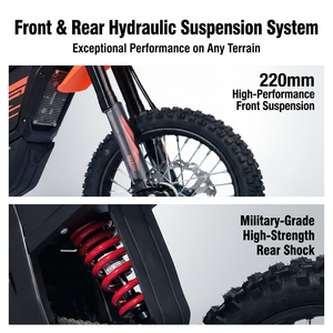 Moto tout-terrain électrique haute puissance 60V 6000W pour adolescents et jeunes, <span class=keywords><strong>motocross</strong></span>, couple de 230 Nm, frein hydraulique, pit bike - Product Image 5