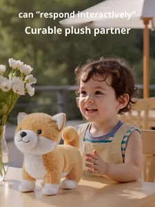 Jouet en peluche interactif pour <span class=keywords><strong>chat</strong></span>, brodé, motif <span class=keywords><strong>chat</strong></span> tigré orange, avec collier à clochette, super doux, en coton PP, <span class=keywords><strong>oreilles</strong></span> mobiles, sûr pour <span class=keywords><strong>les</strong></span> enfants, anti-stress, prix d'usine - Product Image 2