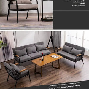 Estilo nórdico cama individual doble de hierro sofá de tela Simple silla Industrial de lujo conjunto Modular pequeño apartamento sala de estar mujeres - Product Image 2