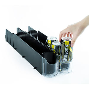 Largeur réglable de plateaux d'étagère de marchandisage de poussoir à voie unique pour le système de poussoir d'étagère en métal de boisson de bouteille suspendue - Product Image 1