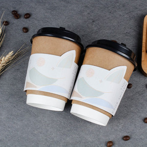 Portavasos de Papel Reciclado Personalizados con Logotipo, Doble Pared, para Bebidas Calientes y Frías, para Café, Vino y Agua Mineral, para Cafeterías - Product Image 3