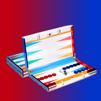 Jeu de dames professionnel en plexiglas personnalisé vente en gros jeu de backgammon en acrylique
