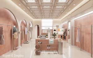 Modern Customized Fashion Boutique Interior Decor Women's Clothing Display Rack Wood Metal <strong>Shelves</strong> for Retail Store - Product Image 5