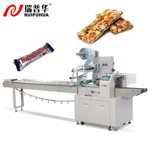 Automatic Pillow Flow Packing Protein Energy Bars Chocolate Bar Packaging Machine
