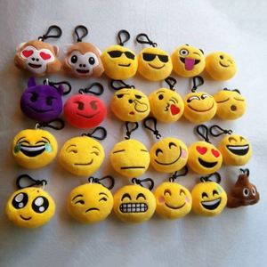 Factory Wholesale Plush Emotion Keychain Mini <b>Cute</b> Emojis <b>Keyring</b> 6cm Cotton Pillows Kids Party Supplies Favor Emotion Key Chain - Product Image 4