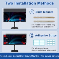 Filtre d'écran de confidentialité bidirectionnel amovible anti-reflets et anti-rayures, bloquant les vues latérales et anti-UV pour moniteur Philips 34 pouces 21:9 ultra-large