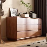 Commode de style mid-century, armoire de rangement grande capacité pour chambre à coucher, commode murale à 9 tiroirs pour la fin de lit
