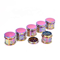WOWO TECH 2025 Broyeur d'herbes sèches personnalisé de 63mm Briquet en alliage de zinc et accessoire pour fumer avec galvanoplastie en gros fantaisie