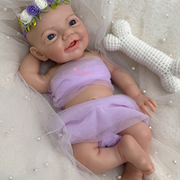 18 "High Simulation Baby puppe Offene Augen Realistische Neugeborene Silikon Mädchen Baby Floppy Puppen für die Kindergarten praxis