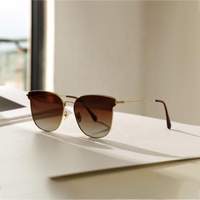 Sunray haute qualité à la mode femmes nuances lunettes de soleil grandes montures Vintage à la mode surdimensionné lunettes de soleil de luxe