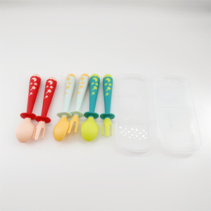 Juego de Cuchara y Tenedor para Bebé, Estándar EN71, Libre de BPA, PP TPE de Grado Alimenticio, Cubiertos para Niños Pequeños, 3 Colores, Utensilios para la Hora de Comer de Bebés - Product Image 4