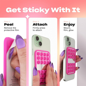 Supporto Magnetico Adesivo Quadrato per <span class=keywords><strong>Telefono</strong></span> con Ventosa - Nuovo Modello per <span class=keywords><strong>Specchio</strong></span>, Ideale per l'Uso Transfrontaliero - Product Image 4