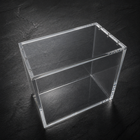 Boîte de présentation en acrylique magnétique anti-poussière ETB, revêtement anti-UV, couvercle magnétique puissant, haute transparence, empilable