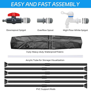 Réservoir <span class=keywords><strong>de</strong></span> stockage d'<span class=keywords><strong>eau</strong></span> <span class=keywords><strong>de</strong></span> 100 gallons Baril <span class=keywords><strong>de</strong></span> collecte d'<span class=keywords><strong>eau</strong></span> <span class=keywords><strong>de</strong></span> <span class=keywords><strong>pluie</strong></span> Réservoir d'<span class=keywords><strong>eau</strong></span> plié <span class=keywords><strong>de</strong></span> <span class=keywords><strong>jardin</strong></span> - Product Image 4