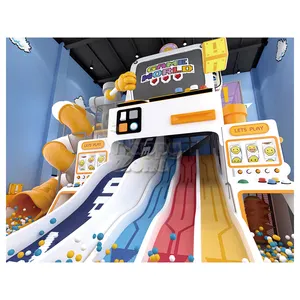 儿童游戏世界主题室内游戏设备定制室内游乐场，带滑梯和儿童球池
